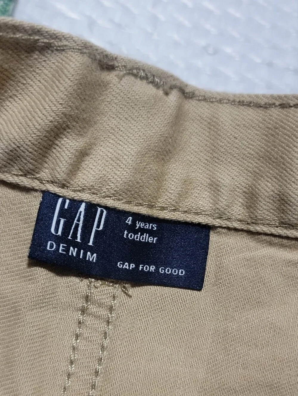 GAP Tan Khaki Denim Shorts 4yr Toddler